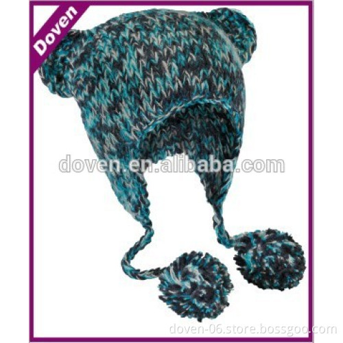 Knitted hat with ear-flaps